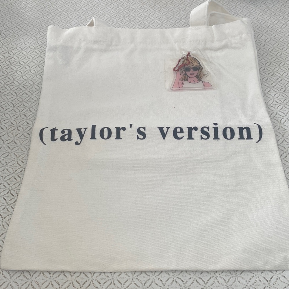 Taylor Swift Taylor’s‎ Version Canvas Tote Bag & Keychain Eras Tour Swifty